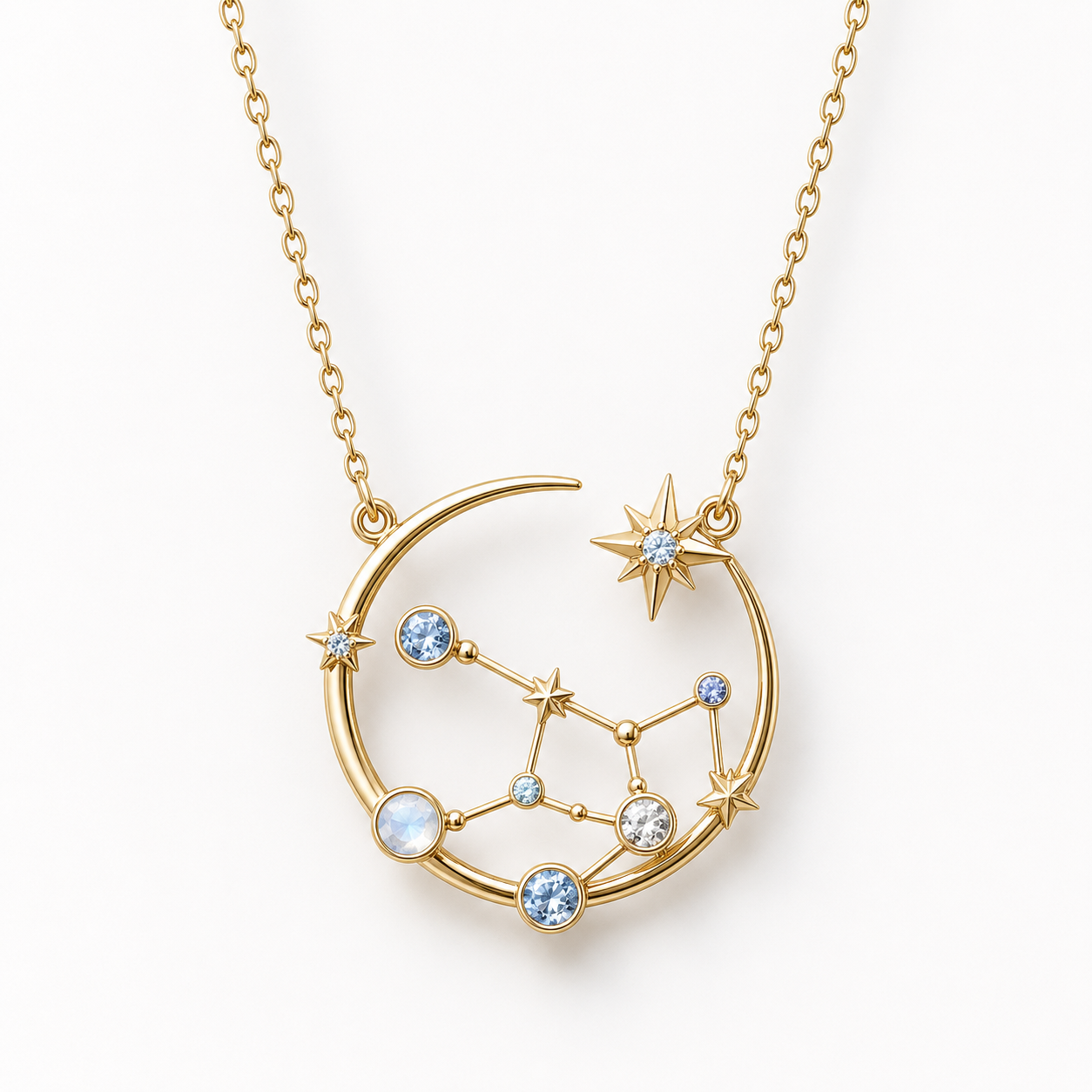Celestial Birthstone Constellation Necklace