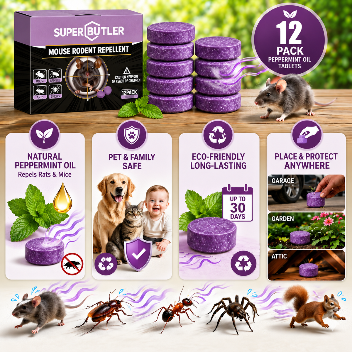 🦟 50% OFF NOW!🔇 No Kill Rat Repellent, Safe for Home & Family