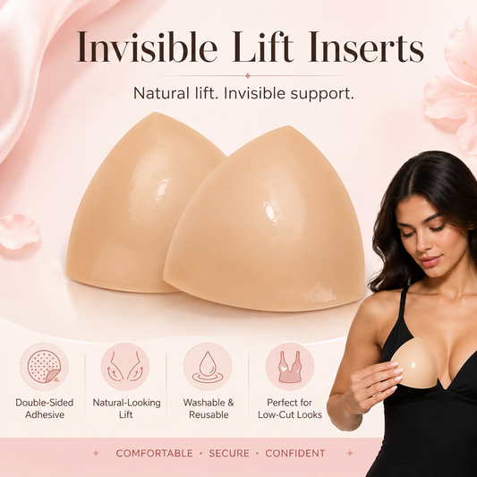 🩷Last Day 50% OFF⏳-- Invisible Lift - Patented Sticky Fashion Bra Inserts Prevents Nipple Slips No Sewing Required Low Cut Tops Womenswear