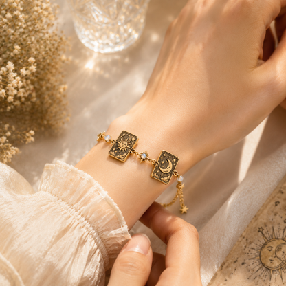 Quenzoria Celestial Tarot Sun & Moon Bracelet