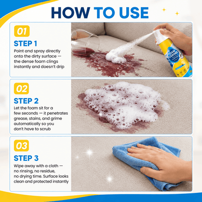 🔥🔥🔥Last Day 50% OFF🔥 Foam No-Rinse Cleaner — Spray, Wipe & Done