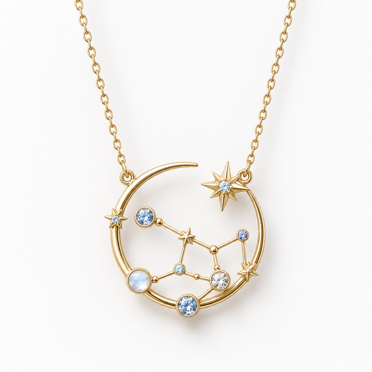 Celestial Birthstone Constellation Necklace